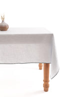 Linen Grey Needled Tablecloth