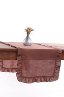Linen Ruffle Medley Table Runner
