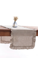 Linen Ruffle Medley Table Runner