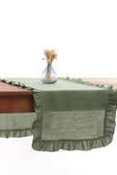 Linen Ruffle Medley Table Runner