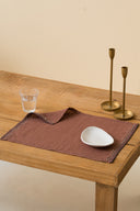 Linen Nestle Placemat Cinnamon Brown