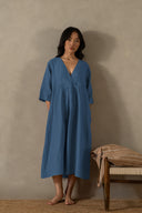 Linen Citrus Midi Dress