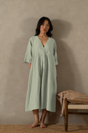 Linen Citrus Midi Dress