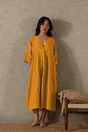 Linen Citrus Midi Dress