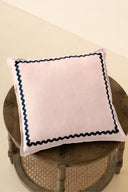 Linen Blue Lace Cushion Cover
