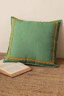 Linen Yellow Lace Cushion Cover