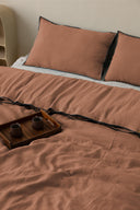 Linen Black Needled Duvet Cover