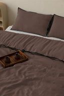 Linen Black Needled Duvet Cover