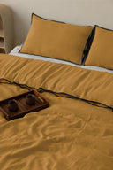 Linen Black Needled Duvet Cover