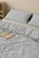 Linen Fringe Me Kantha Duvet Cover