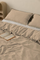 Linen Fringe Me Kantha Duvet Cover