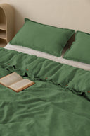 Linen Fringe Me Kantha Duvet Cover