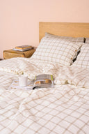 Linen Lenore Duvet Cover (Natural Checks)