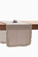 Linen Ruffle Medley Table Runner