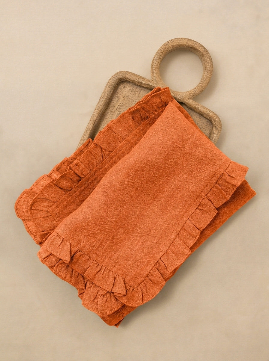 Linen Ruffle Medley Napkin Set