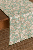 Linen Camellia Table Runner