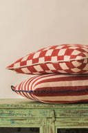 Linen Chequers Cushion Cover