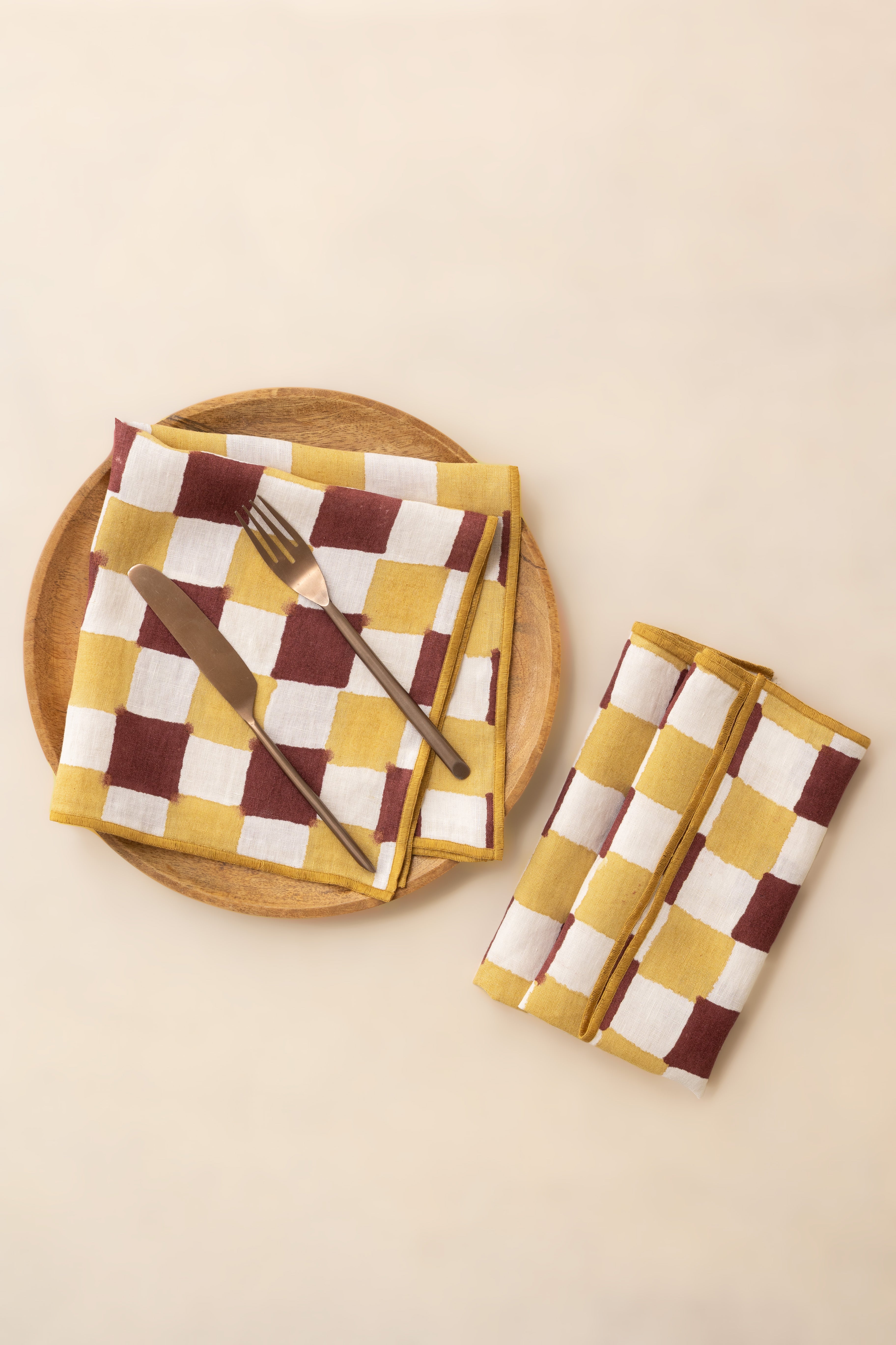 Linen Ochre Napkin Set