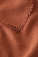 Linen Fringe Me Kantha Tablecloth