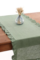 Linen Ruffle Medley Table Runner
