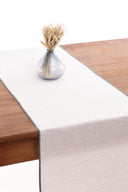 Linen Grey Needled Table Runner