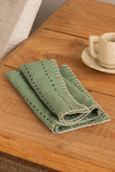 Linen Jasper Quilted Napkin Set