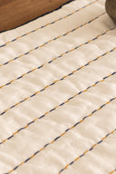Linen Ebon Quilted Table Runner