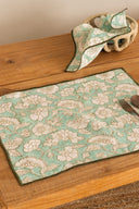 Linen Camellia Placemat Set
