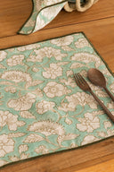 Linen Camellia Placemat Set