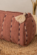 Linen Ebon Quilted Pouch