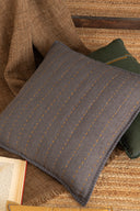 Linen Jasper Quilted Cushion Cover
