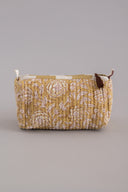 Linen Calista Quilted Pouch
