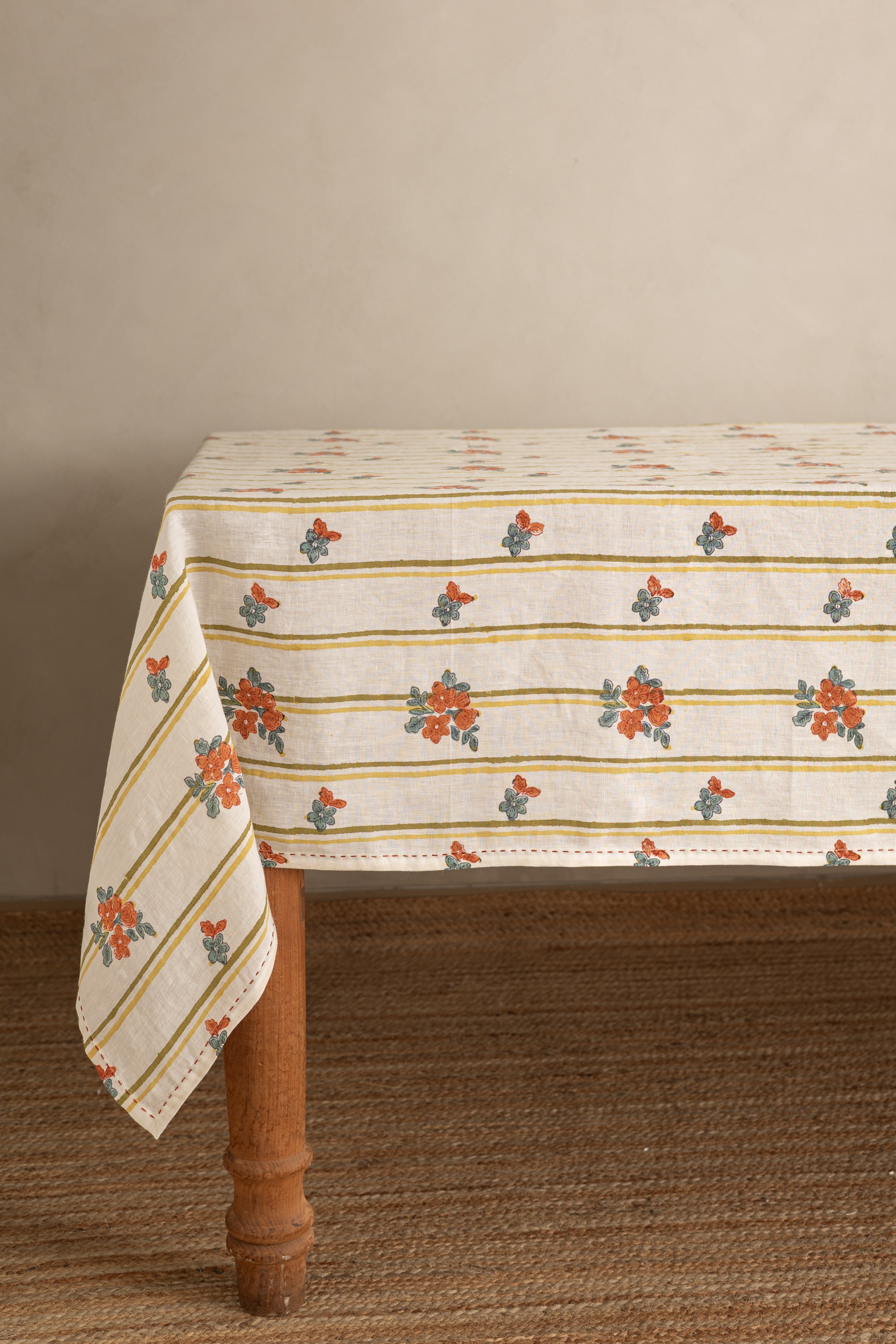 Linen Bloom Tablecloth