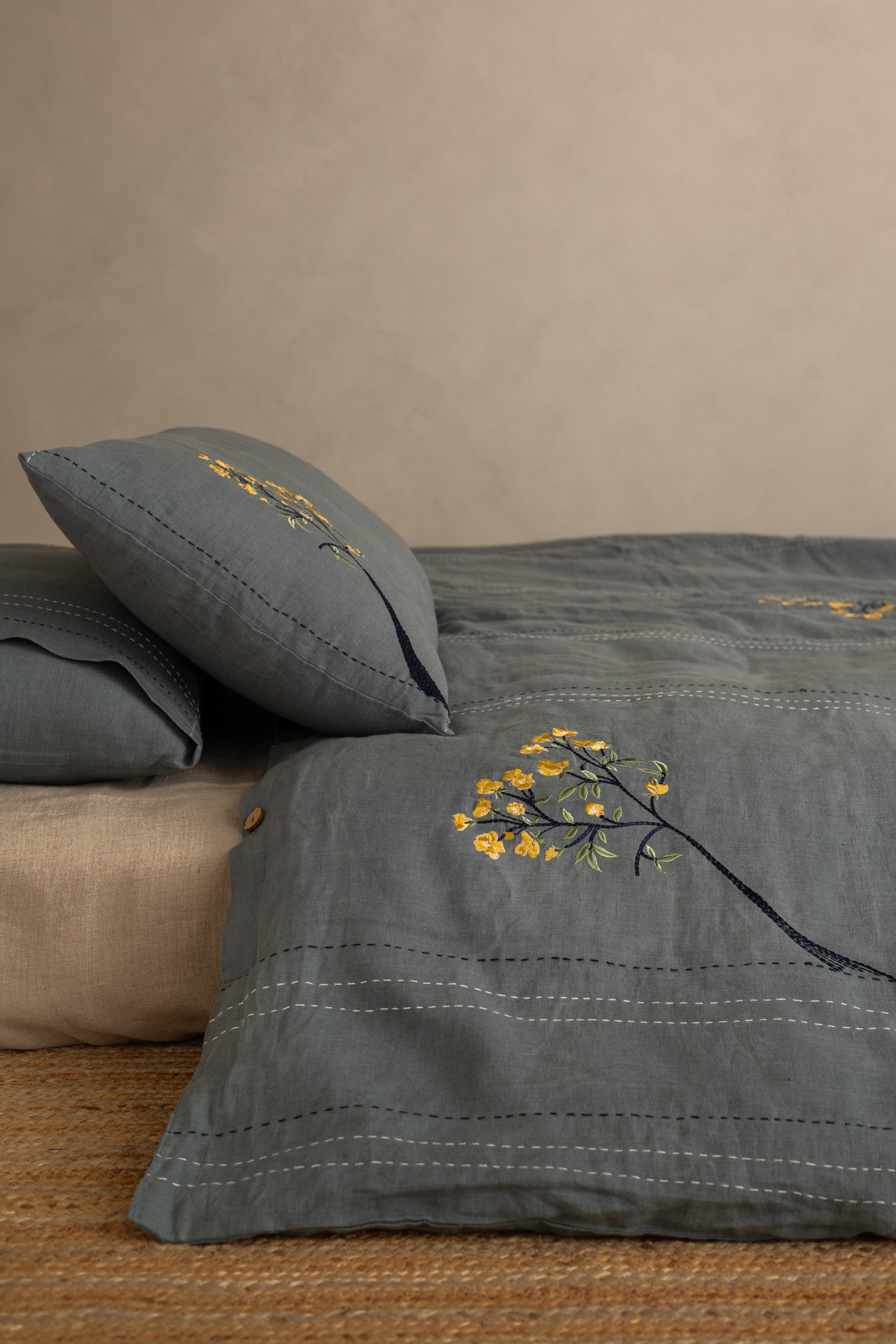 Linen Tendril Duvet Cover