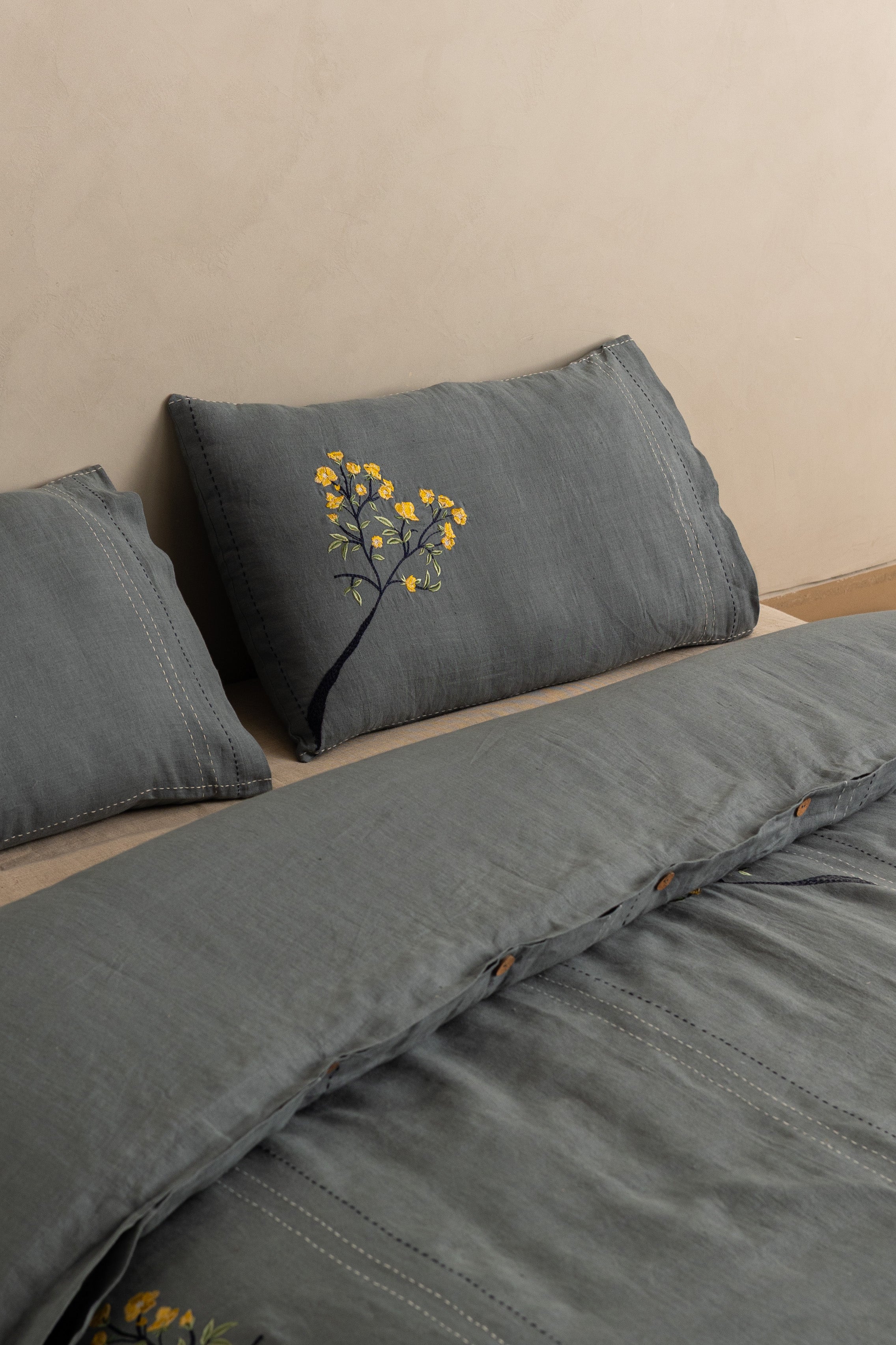 Linen Tendril Duvet Cover