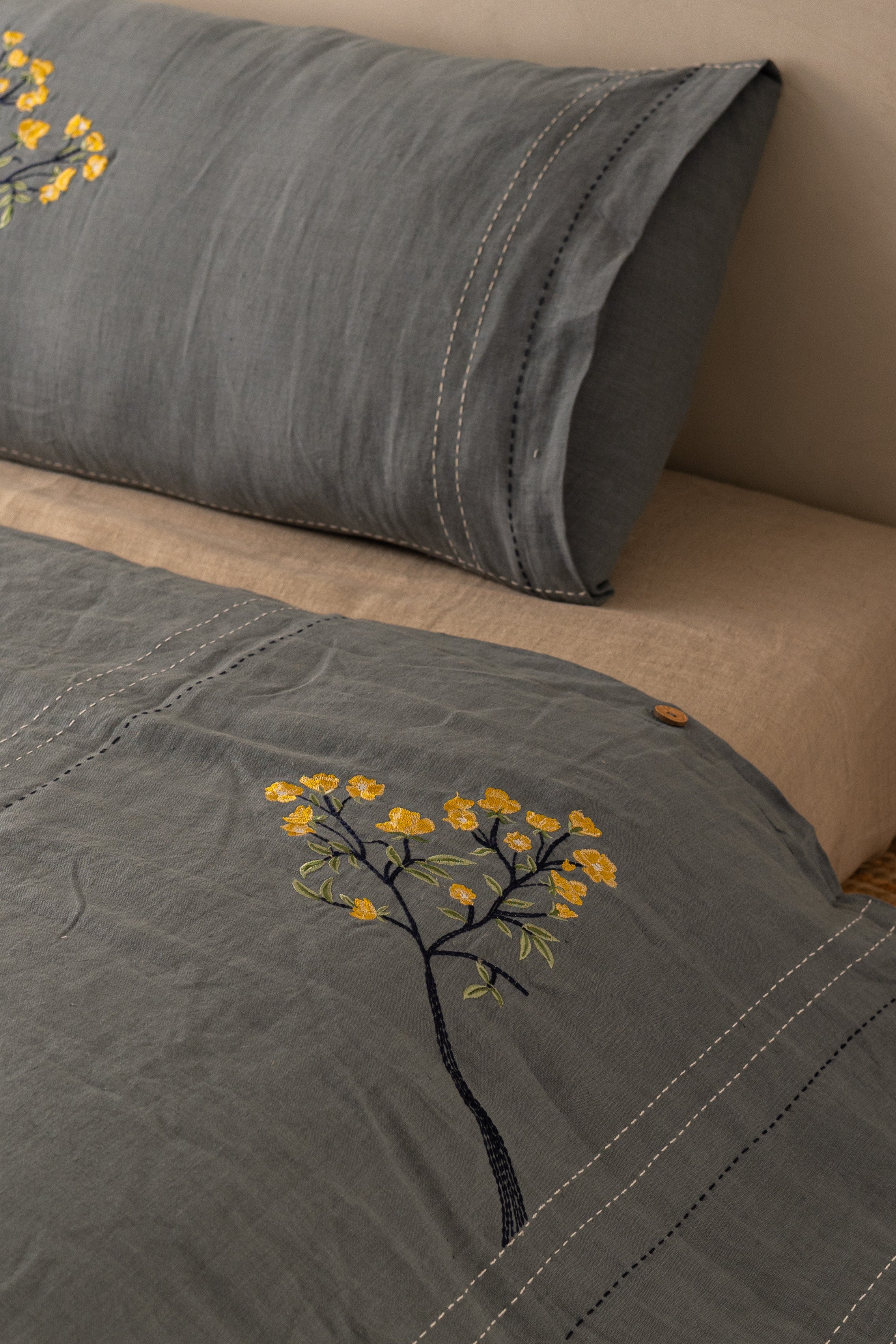 Linen Tendril Duvet Cover
