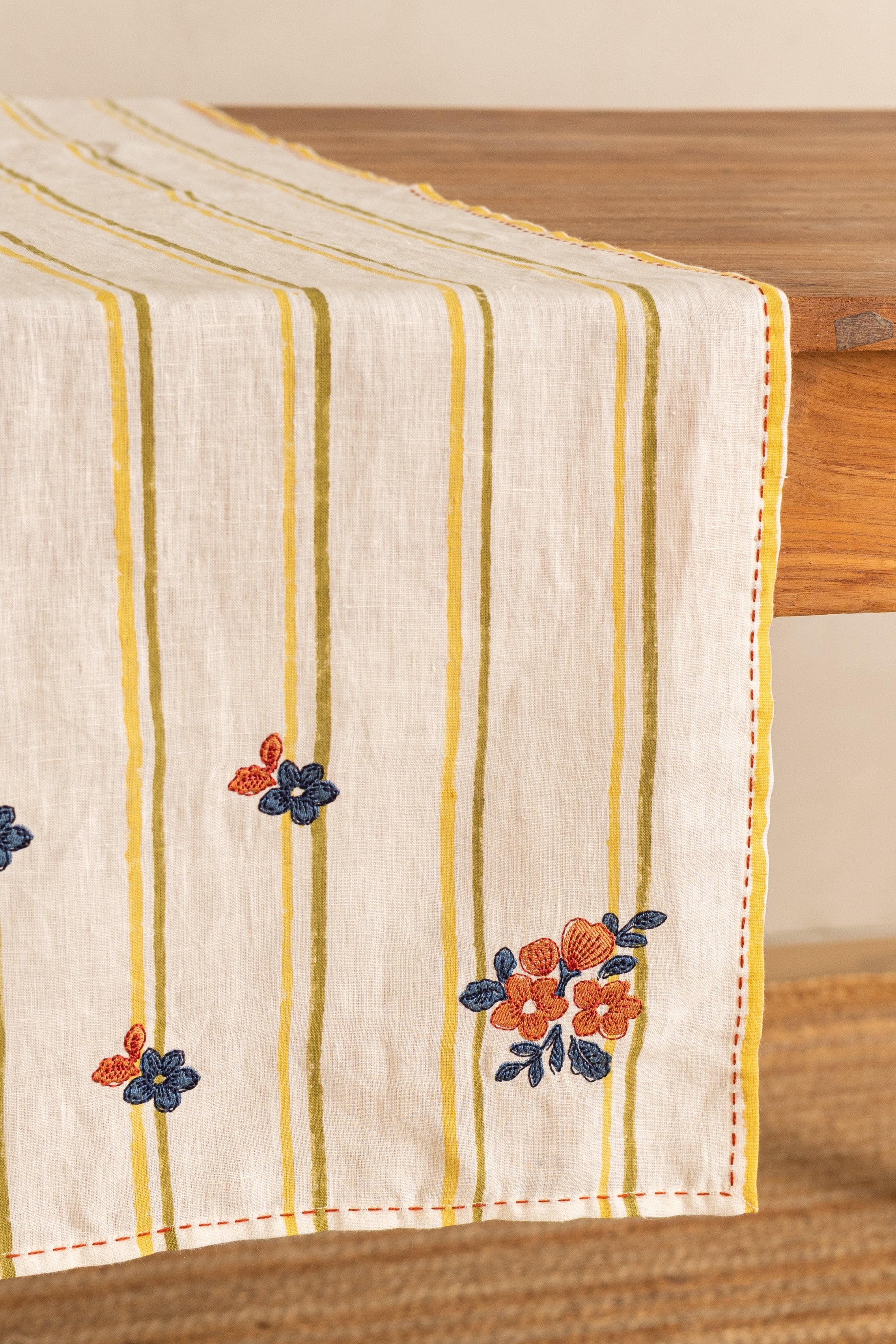 Linen Bloom Table Runner