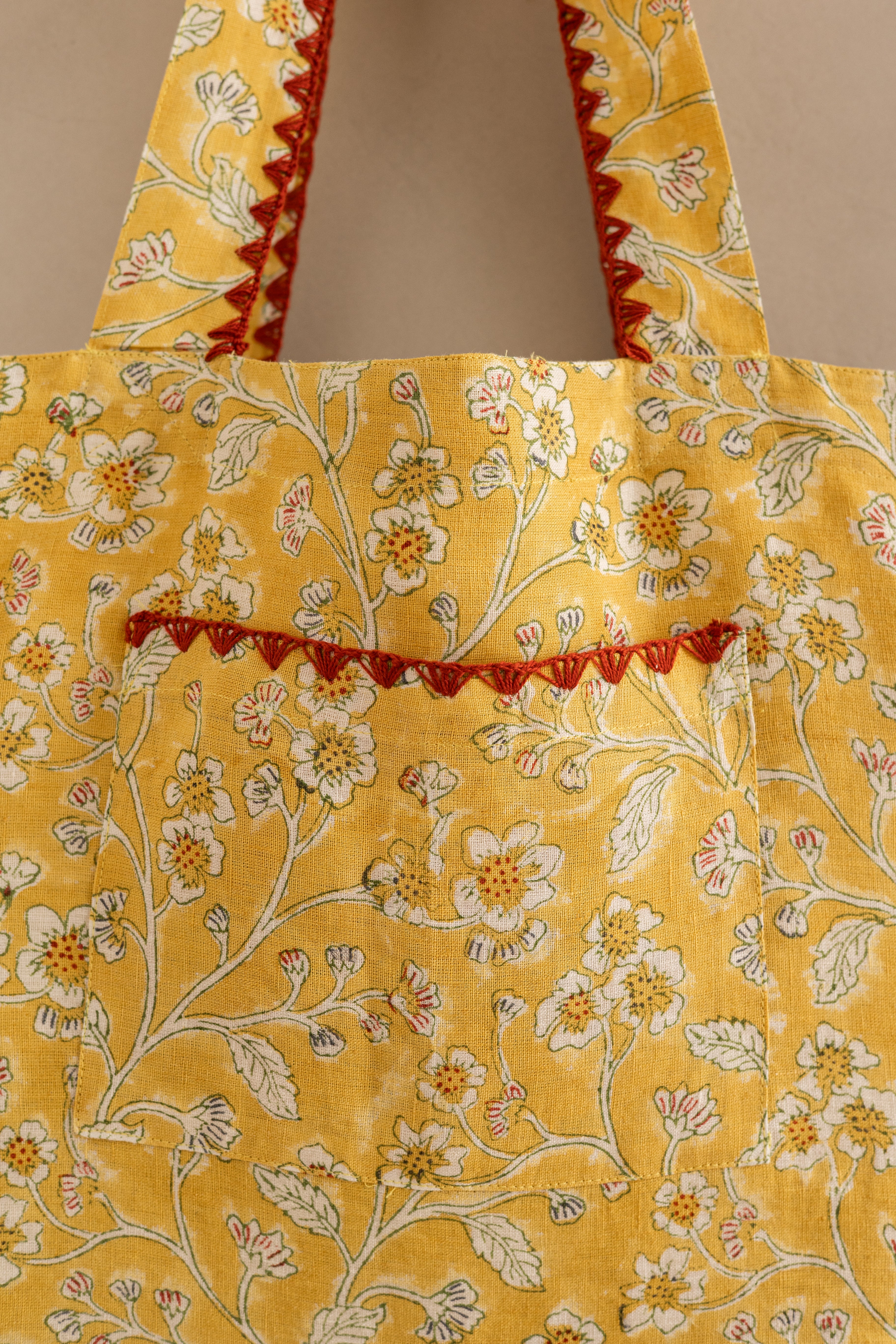 Linen Sprig Tote Bag