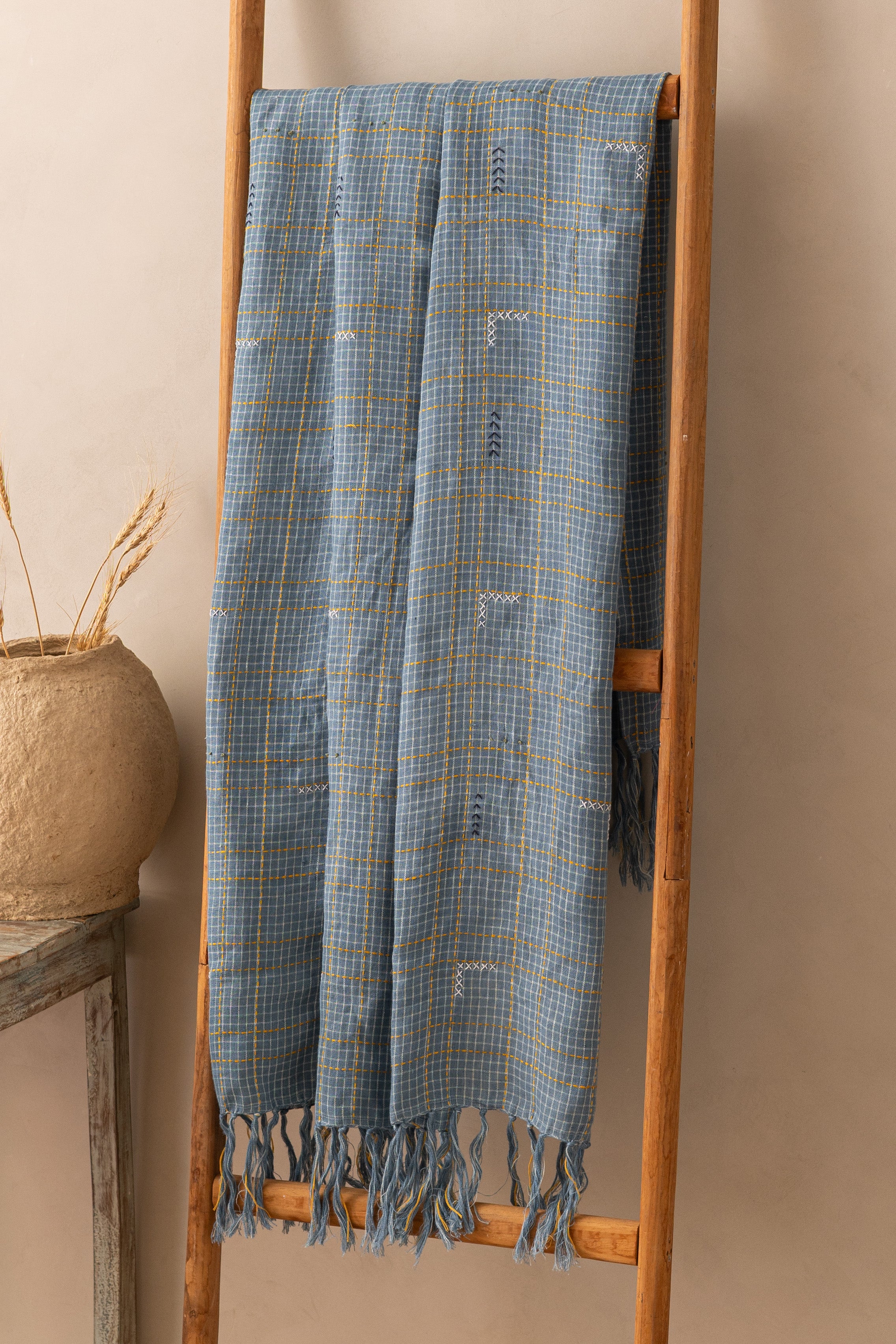 Linen Tetris Throw