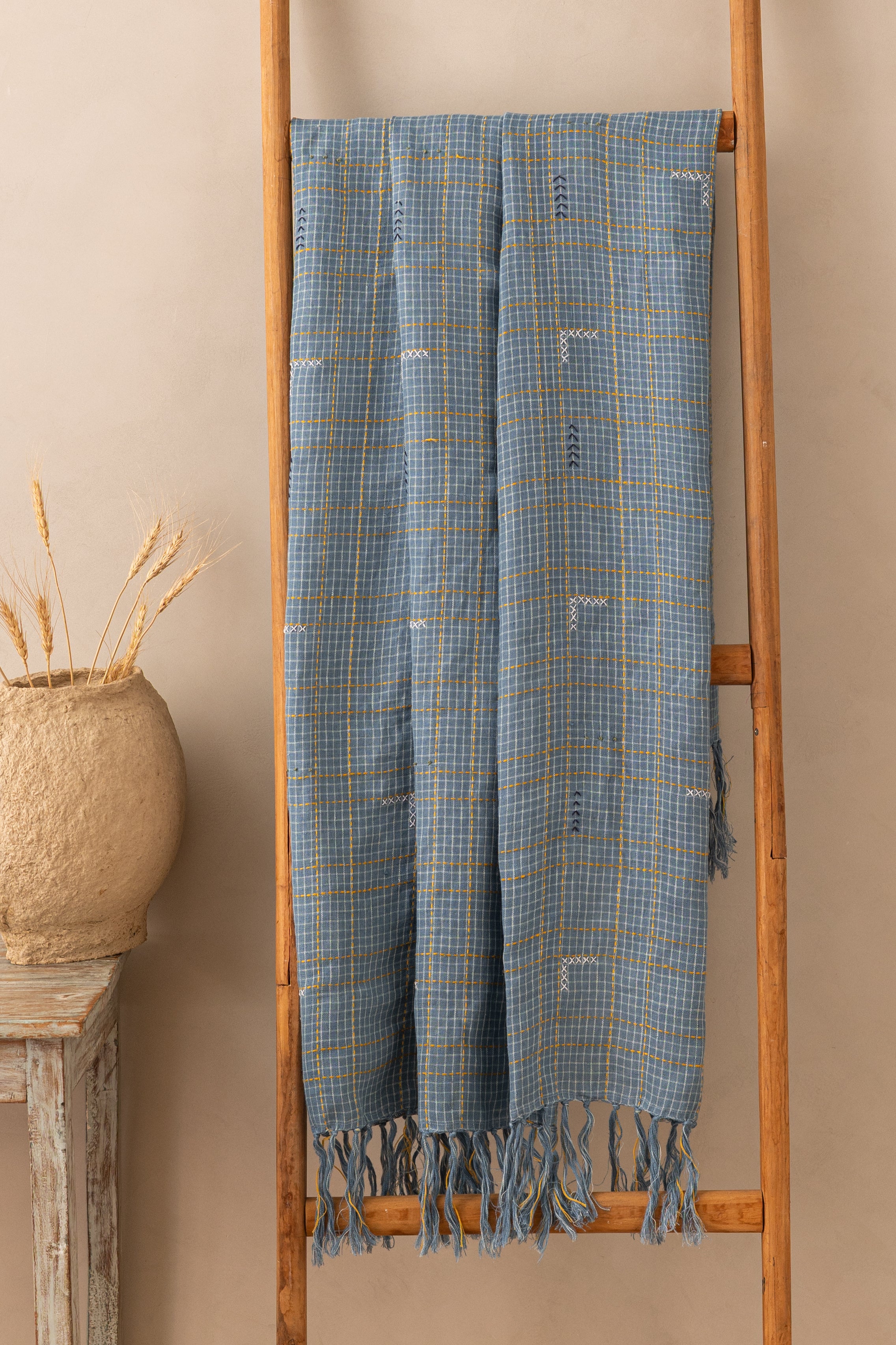 Linen Tetris Throw