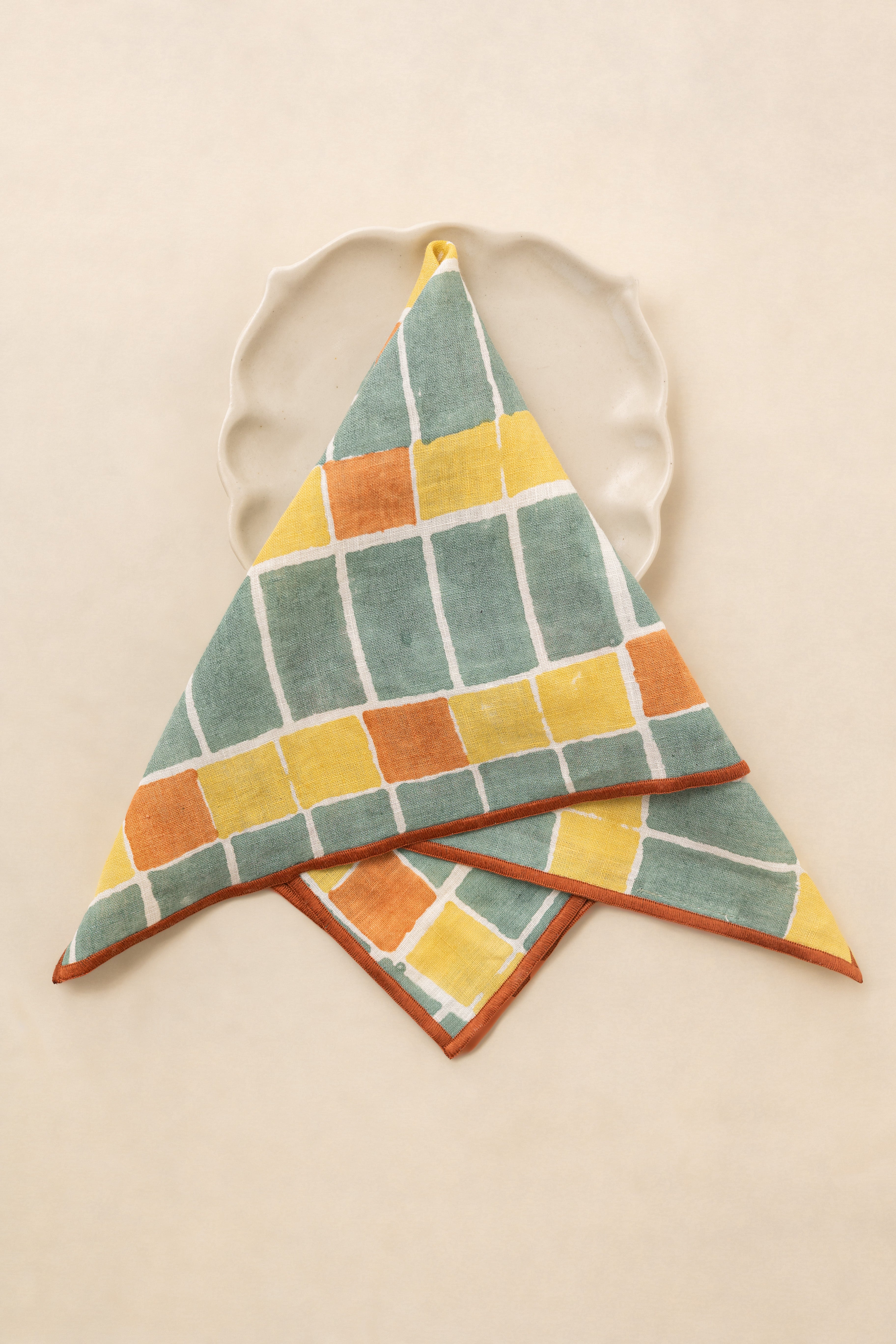 Linen Mosaic Napkin Set