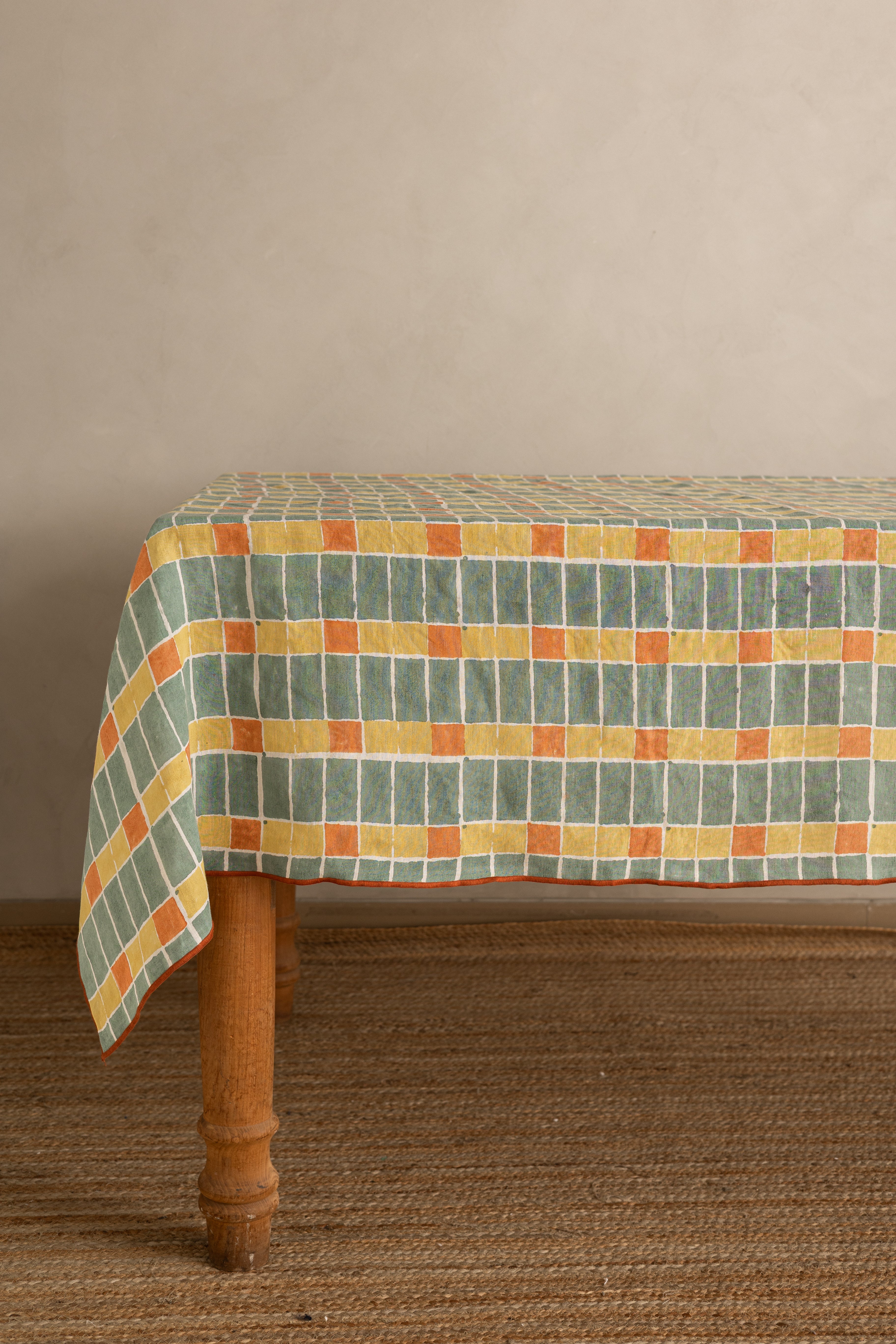 Linen Mosaic Tablecloth