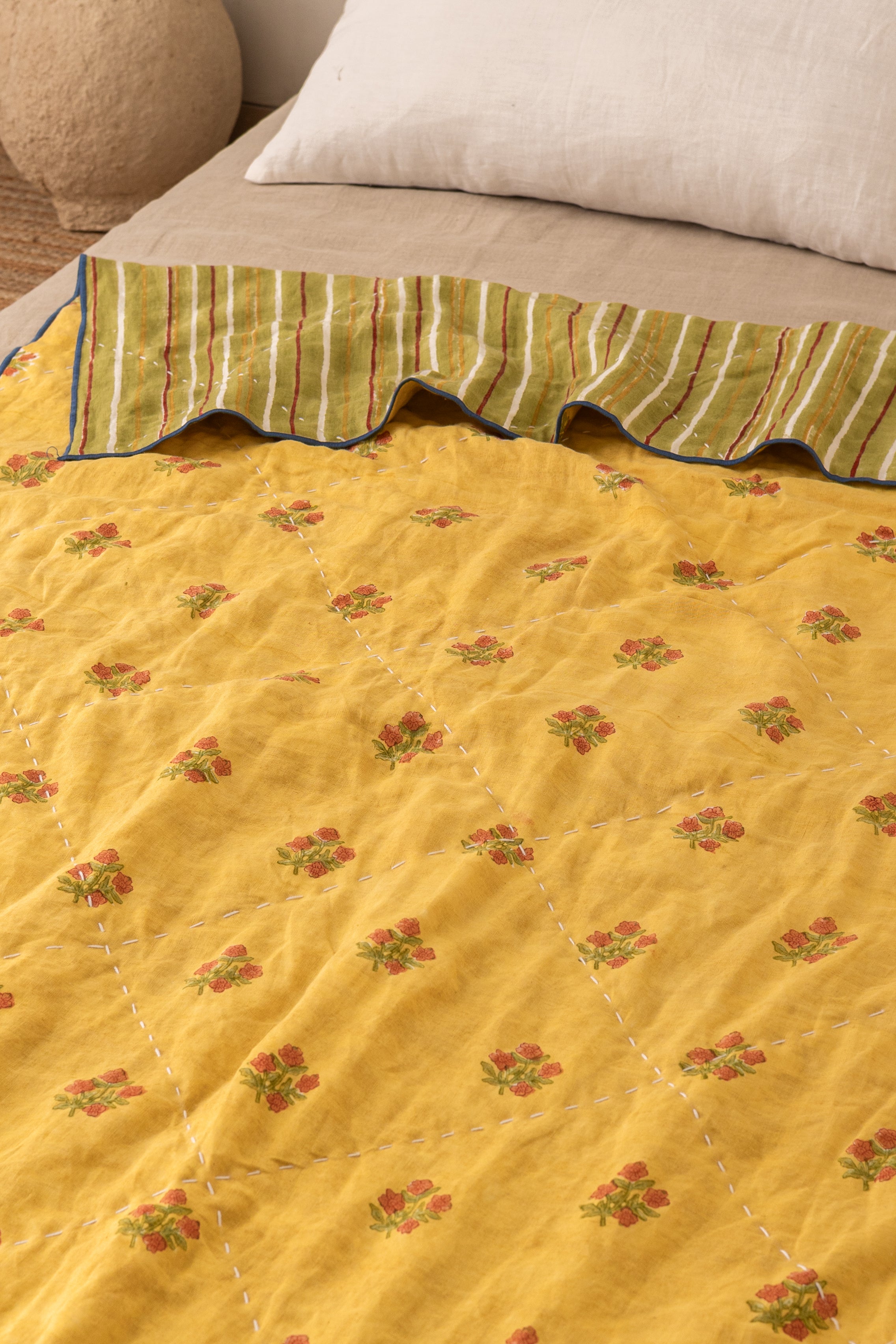 Linen Coral Quilt