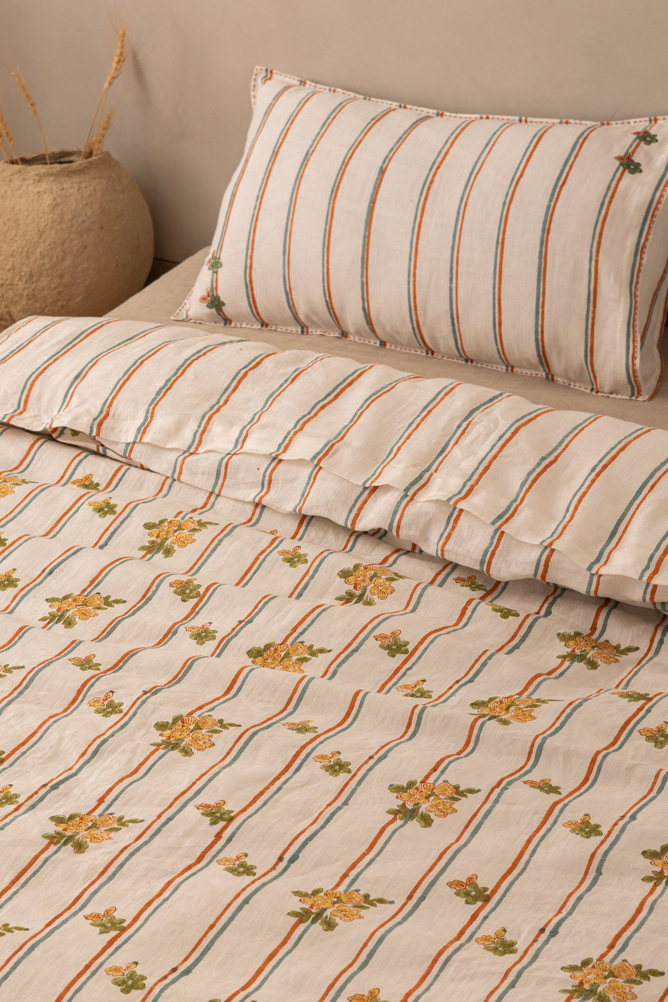 Linen Bloom Duvet Cover