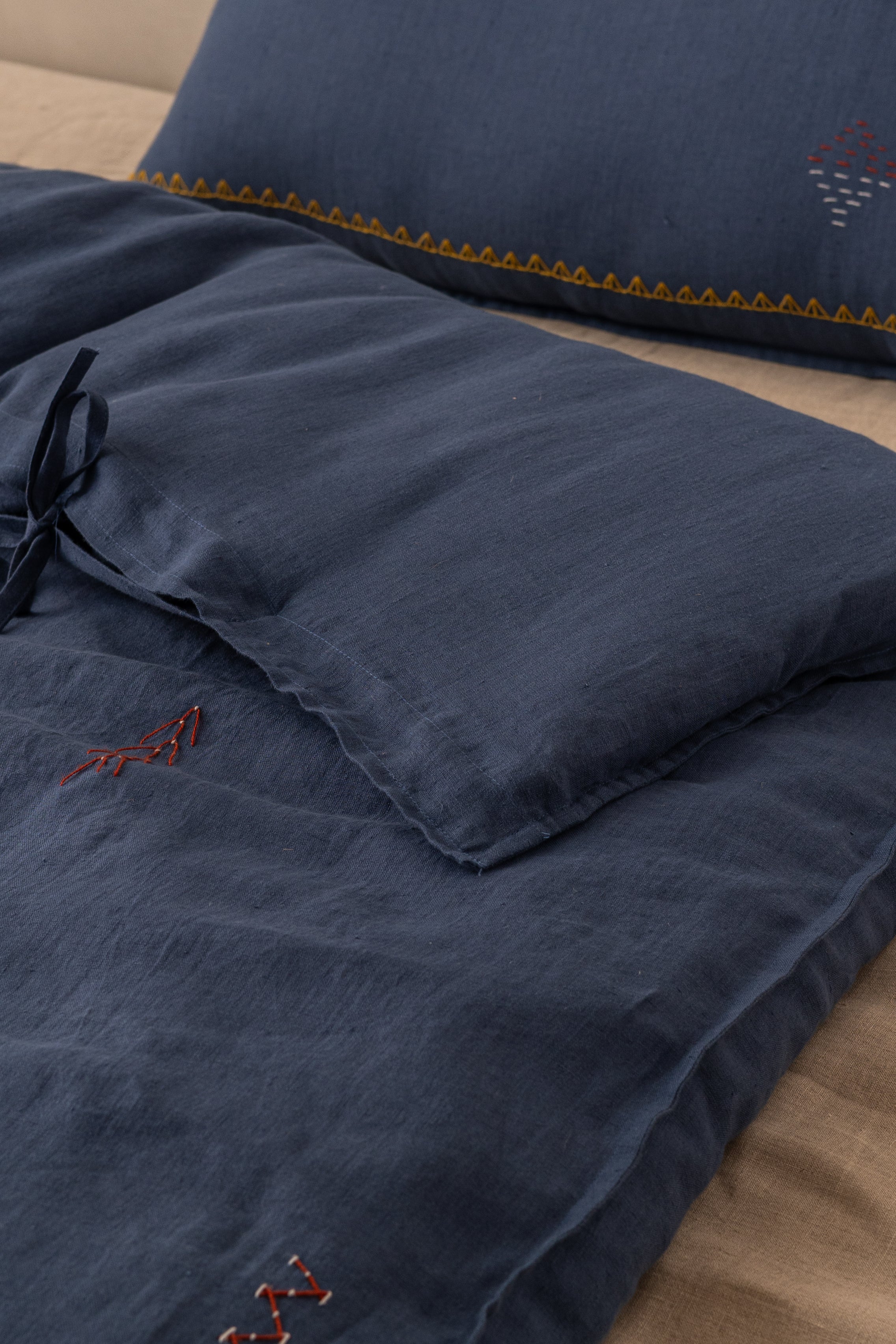 Linen Verge Duvet Cover