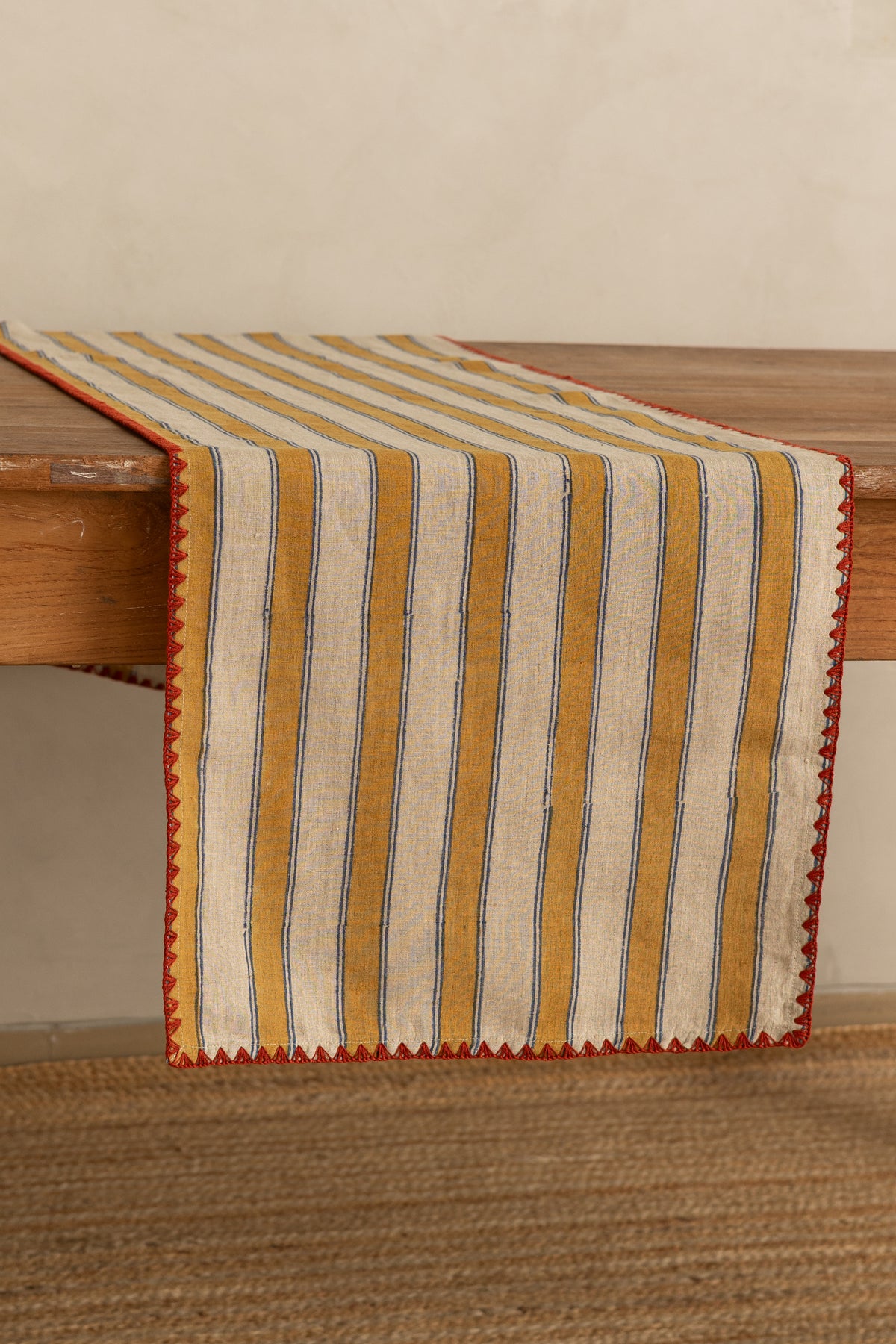 Linen Symmetry Table Runner