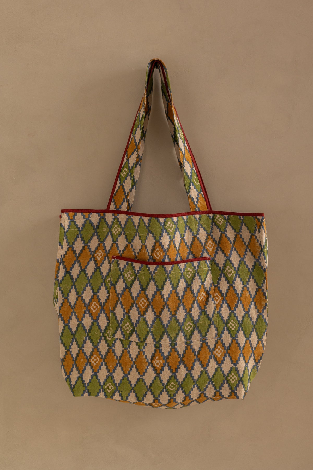 Linen Carols Tote Bag