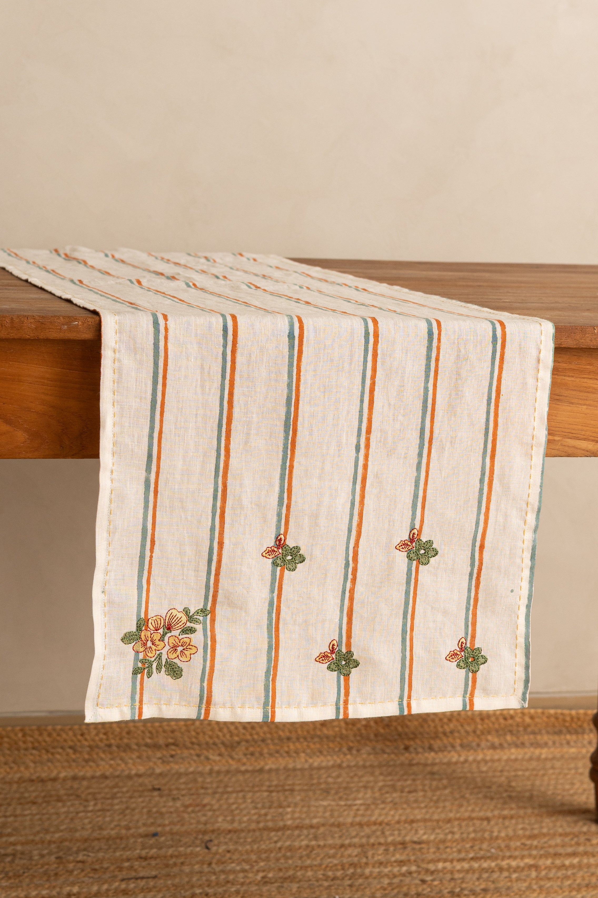 Linen Bloom Table Runner