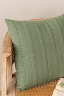 Linen Meridian Quilted Cushion Cover