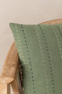 Linen Meridian Quilted Cushion Cover